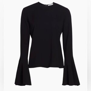 Frame Flutter Sleeve Blouse in Black NWT
